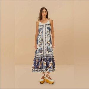 FARM Rio Off-White Ana Tapestry Fish Strap
Maxi Dress